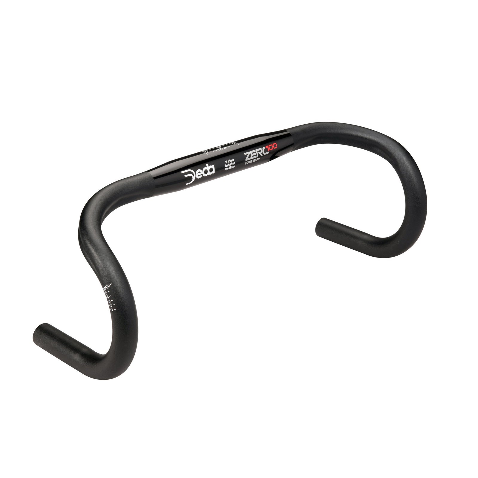 DEDA Handlebar Zero100 Deep 46cm Black Aluminum