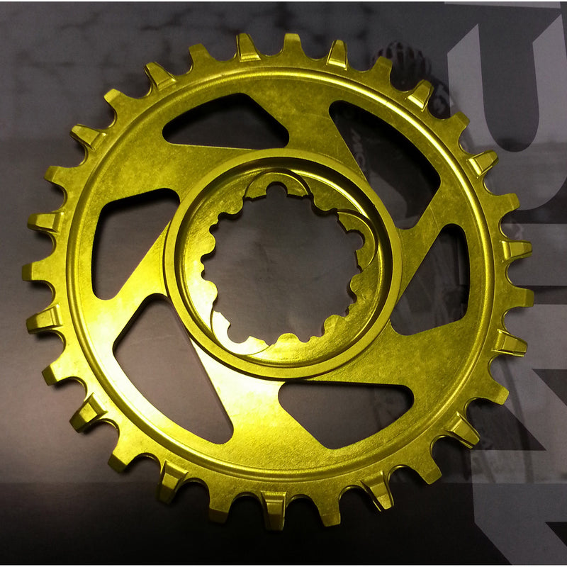 Load image into Gallery viewer, Miche Kettingblad 11V 30T XM SR geel Aluminium
