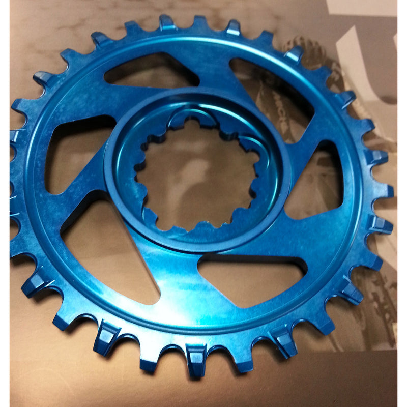 Load image into Gallery viewer, Miche Kettingblad 11V 30T XM SR blauw Aluminium
