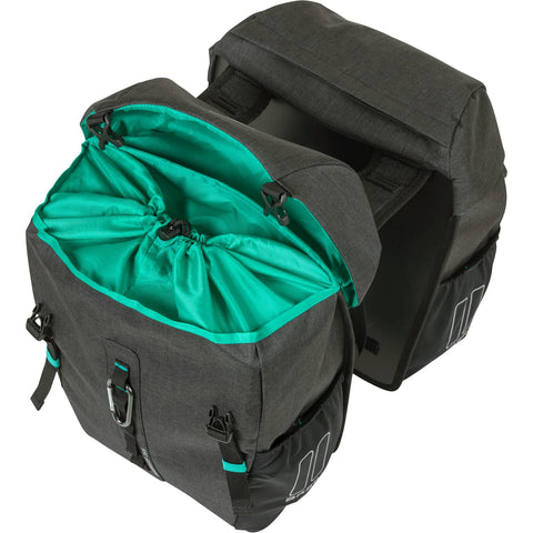 Basil Discovery 365D - double pannier M - 18 liters - black melee