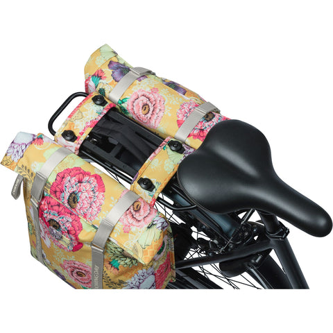Basil Bloom Field - double bicycle bag MIK - 28-35 liters - yellow