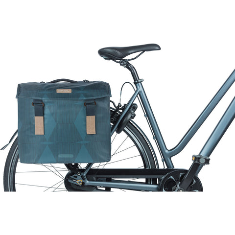 Basil Elegance - double bicycle bag MIK - 40-49 liters - estate blue