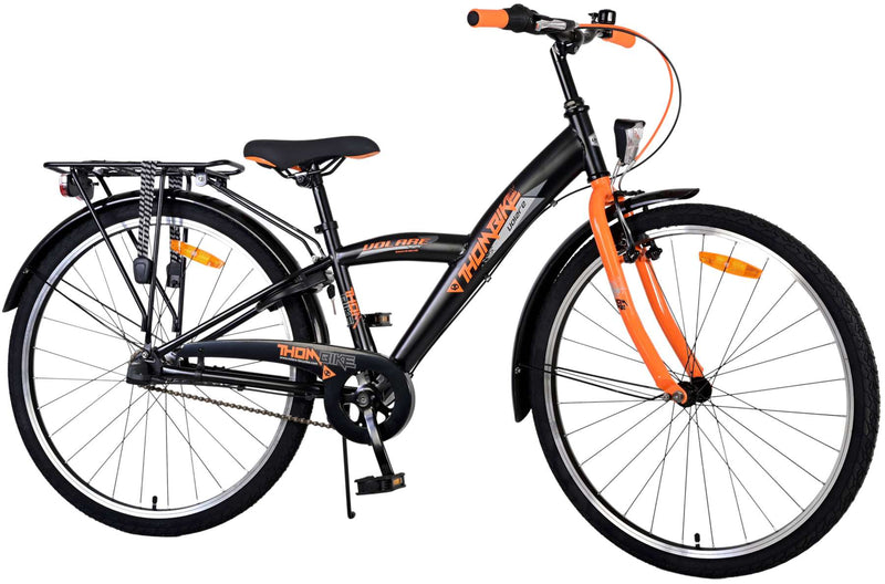 Load image into Gallery viewer, Volare Thombike Kinderfiets Jongens 26 inch Zwart Oranje 3 versnellingen
