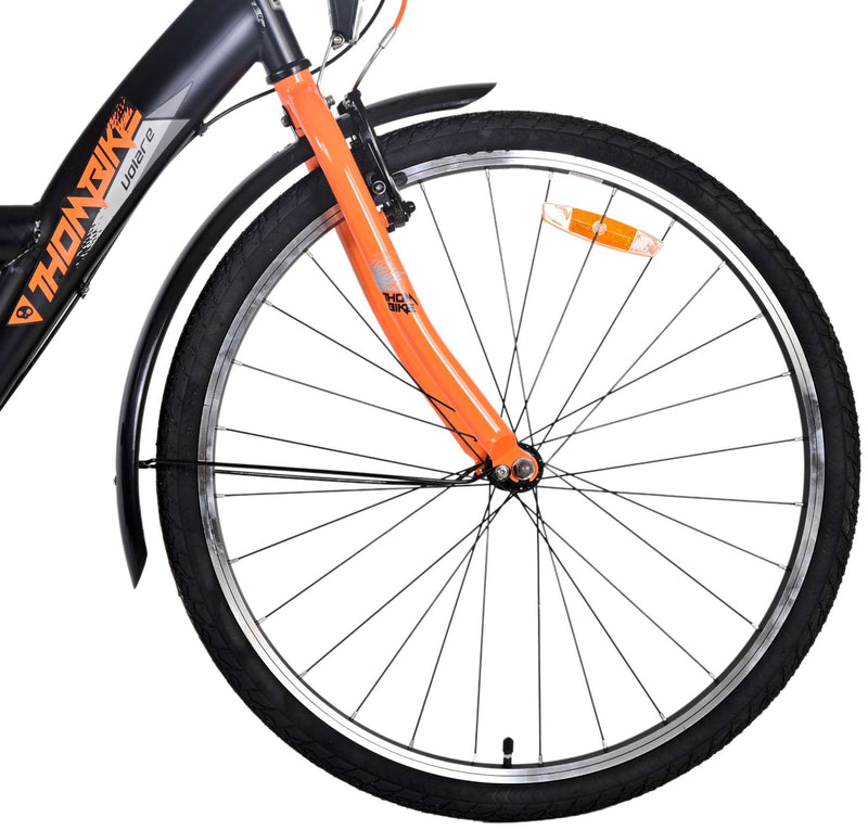 Load image into Gallery viewer, Volare Thombike Kinderfiets Jongens 26 inch Zwart Oranje 3 versnellingen
