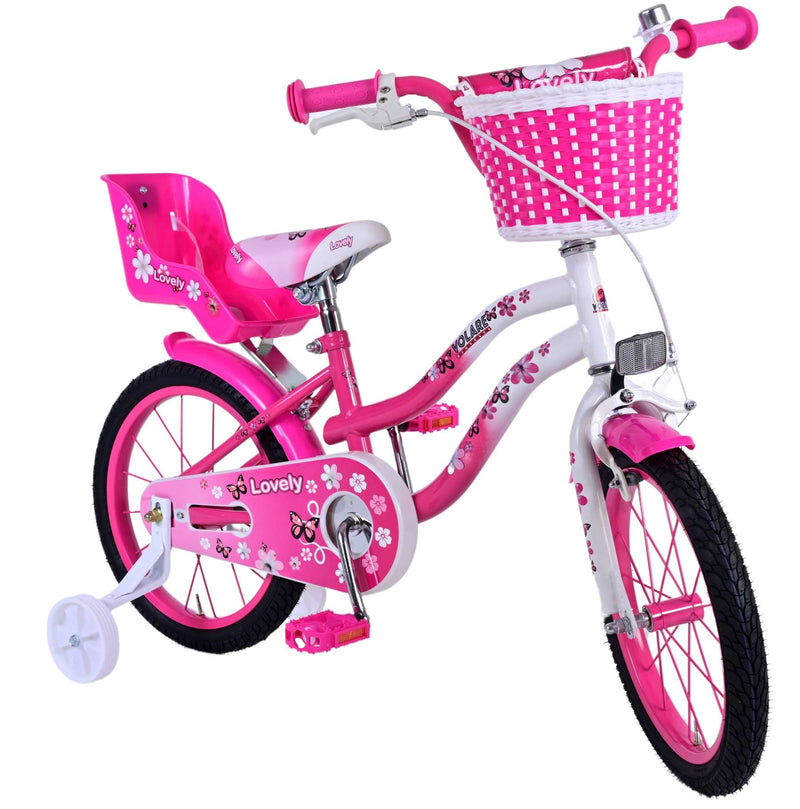Load image into Gallery viewer, Volare Lovely Kinderfiets Meisjes 16 inch Roze Wit
