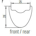 Miche Rear wheel 29"K4 Regular thru axle 142 shim center lock