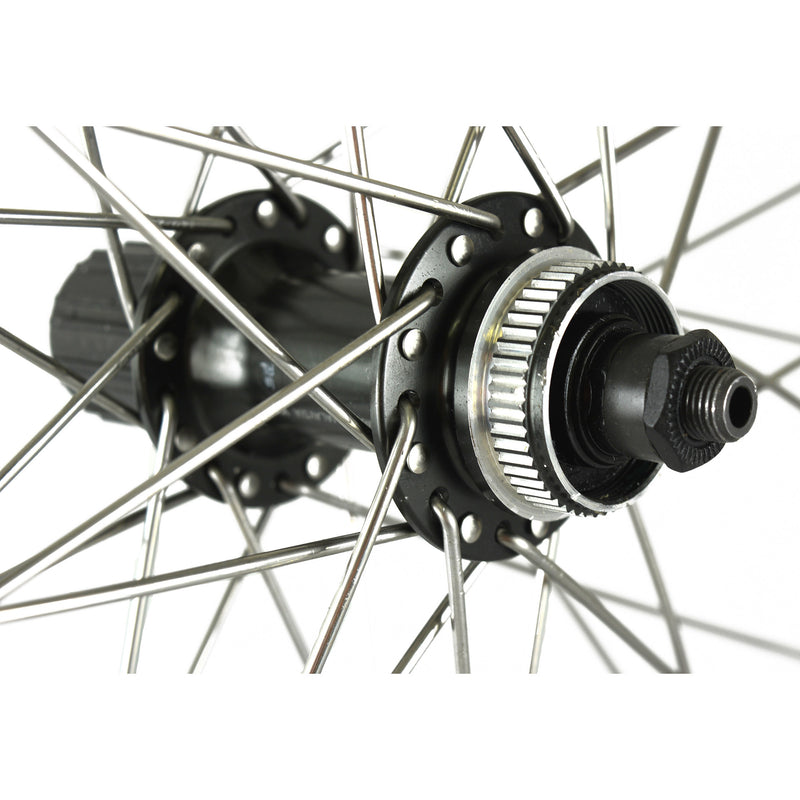 Load image into Gallery viewer, Achterwiel 26-1.75 559 Deore 9V ZAC2000 zwart RVS sp Disc
