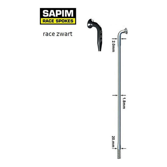 Spaken 14-282 rvs race zwart 14 15 db