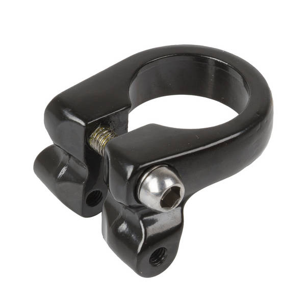Seatpost clamp with luggage carrier Fixation 28.6 mm black