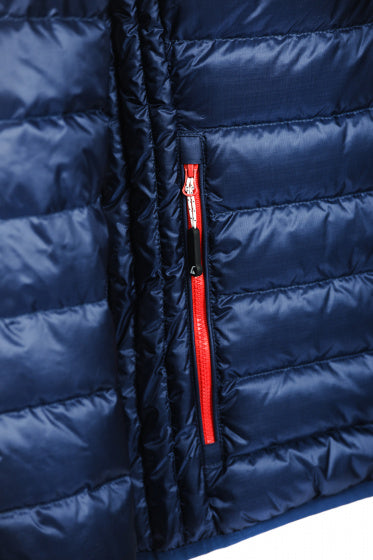 Afbeelding laden in galerijviewer, Alvivo Outdoorjas Workuta heren nylon donkerblauw rood mt XS
