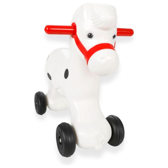 Load image into Gallery viewer, Pilsan Musikaal hobbelen looppaard wit rood
