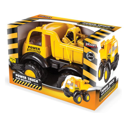Pilsan Vrachtwagen met loader geel zwart 2-delig