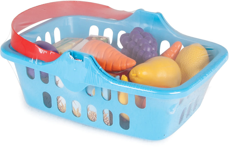 Load image into Gallery viewer, Pilsan Speelgoedfruitmand blauw 17-delig
