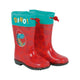 Arditex Regenlaarzen junior PVC textiel rood turquoise maat 28