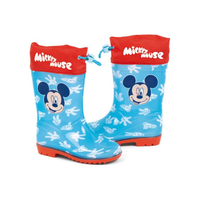 Afbeelding laden in galerijviewer, Arditex Regenlaarzen Mickey Today junior PVC textiel lichtblauw rood maat 30

