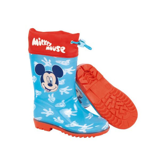 Arditex Regenlaarzen Mickey Today junior PVC textiel lichtblauw rood maat 30