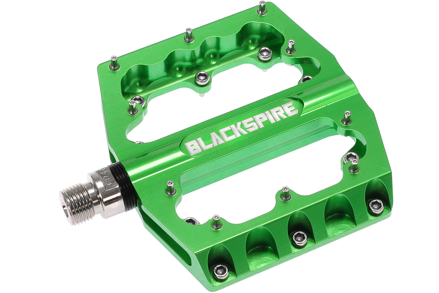 Blackspire - sub 420 cnc pedalen blackspire inclusief gemonteerde vervangbare pennen lime groen