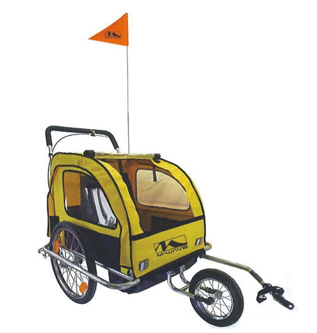 M-wave child trailer kidcar with running wheel