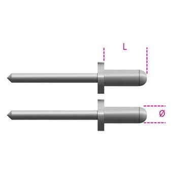 Beta 1741rv aluminum blind rivet pliers nails 4.8k (p/100)