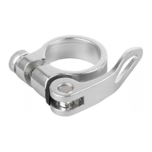 Hzb kalloy uno quick release saddle clamp quick release alu silver 28.6 mm