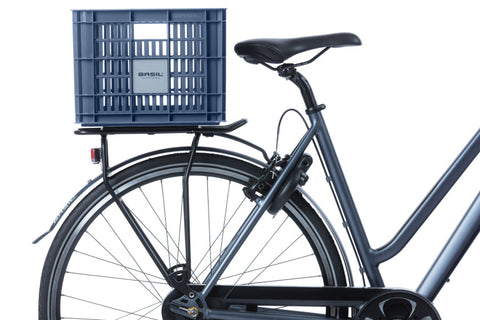 basil bicycle crate m - medium - 29.5 liters - blue