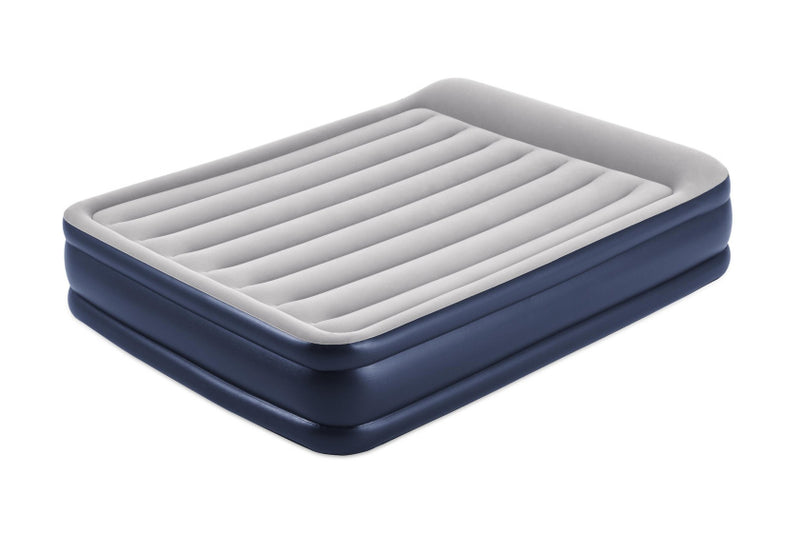 Load image into Gallery viewer, Bestway Luchtbed tritech 46 cm queen 203 cm blauw grijs
