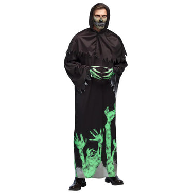 Boland Glowing reaper kostuum heren zwart groen maat 50 52 (M)