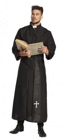 Load image into Gallery viewer, Boland Verkleedpak Holy Priest Heren Zwart Maat 50 52
