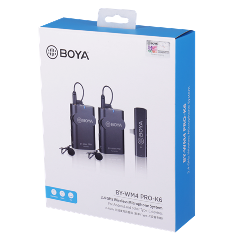 Load image into Gallery viewer, Boya 2.4 GHz Duo Lavalier Microfoon Draadloos BY-WM4 Pro-K6 voor Android
