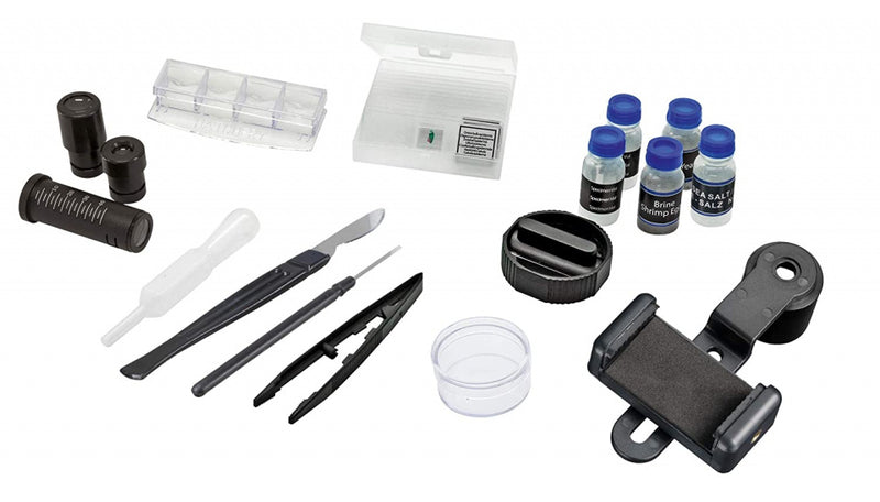 Load image into Gallery viewer, Bresser Microscoop 40x-2000x junior 30 cm staal wit 8-delig
