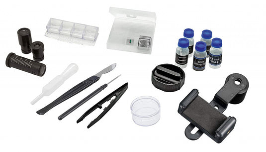 Bresser Microscoop 40x-2000x junior 30 cm staal wit 8-delig