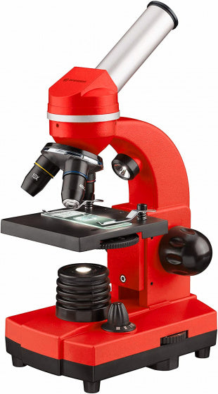 Load image into Gallery viewer, Bresser Microscoop junior 29 cm staal rood 28-delig
