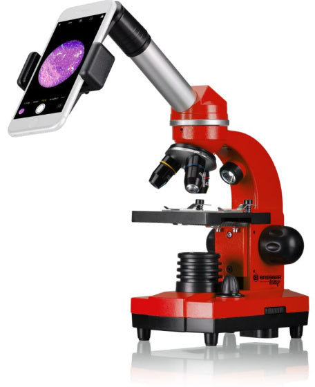Load image into Gallery viewer, Bresser Microscoop junior 29 cm staal rood 28-delig
