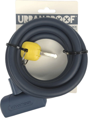 UrbanProof spiral cable lock 12mm x 150cm matt blue