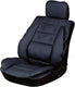 Carpoint Stoelkussen met lendesteun 95 x 50 cm zwart