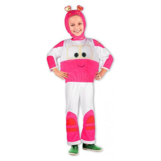 Ciao s.r.l Robot Trains 3-delig verkleedpak roze wit