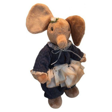 Clemens Firlefant knuffelolifant 30 cm pluche bruin blauw