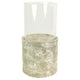 Hi-point Ratko kaarsenhouder 23 x 44 cm keramiek goud