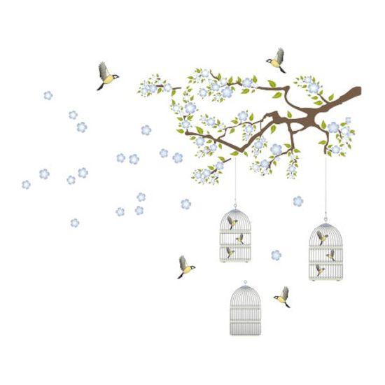 Crearreda Muursticker Branch Cages 300 x 270 cm 13-delig