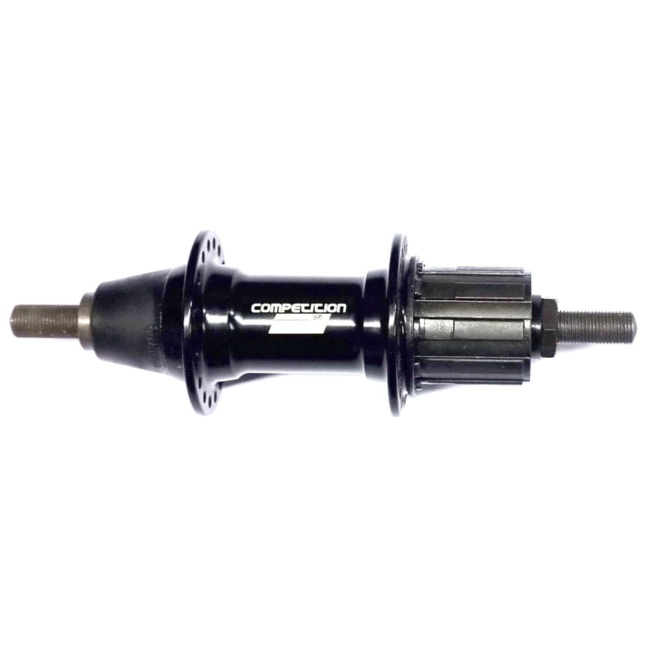 competition rear hub 36 holes alu black fixed axle cass 7 sp black