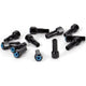 Alpina abs spaaknippels 14g 15.0mm ø4 fg2.3 messing zwart (144 st.)