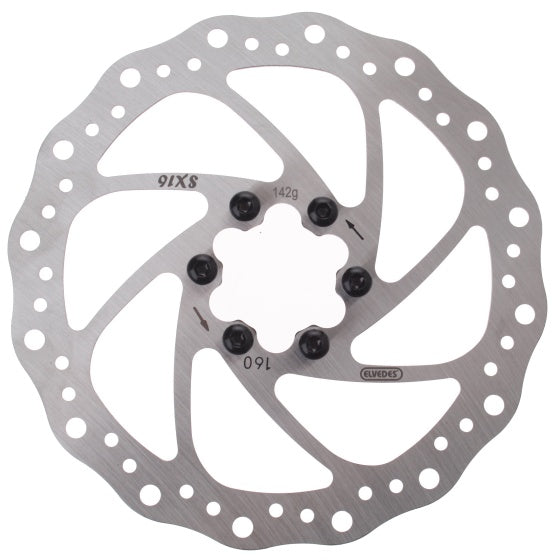 brake disc 160 mm 6 holes steel silver