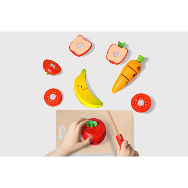 Load image into Gallery viewer, Dorjee Speelgoed snijset hout Groente en Fruit
