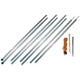 Eurotrail Luifelstokken 20 mm 150 cm aluminium grijs 4-delig