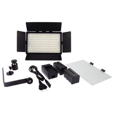 Falcon Eyes Bi-Color LED Lamp Set Dimbaar DV-384CT-K2 incl. Accu