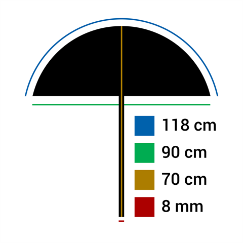 Falcon Eyes Softbox Umbrella Diffuse White UB-48 118 cm