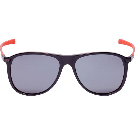 Formula Zonnebril unisex rond cat.4 zwart lichtgrijs