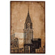 Giftdecor Schilderij York Chrysler 90 x 60 cm linnen bruin