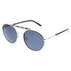 H.i.s Zonnebril unisex 84103 cat. 3 piloot metaal zilver blauw