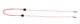 Henri beaud Brillenkoord Clfx 65 cm polyester rood zwart